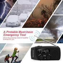 Load image into Gallery viewer, NOAA Emergency Radio - Rechargeable / Hand Crank / Solar