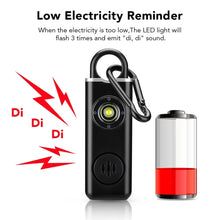 Load image into Gallery viewer, Personal Safety Alarm For Self Defence - USB Rechargeable