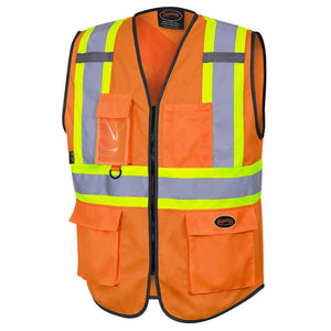 Reflective Vest High Vis Vest Emergency Vest - Orange