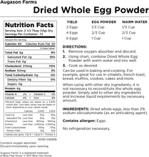 Load image into Gallery viewer, Augason Farms Dried Whole Egg Powder - 72 servings