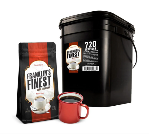 Franklins Finest Survival Coffee - 720 servings - 25 Year Shelf Life