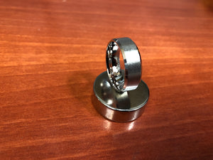 Mens 925 sterling silver ring wedding band