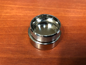 Mens 925 sterling silver ring wedding band