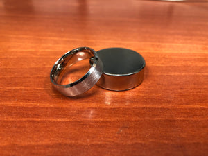 Mens 925 sterling silver ring wedding band