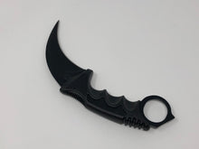 Load image into Gallery viewer, Karambit fixed blade self defense fighting knife black