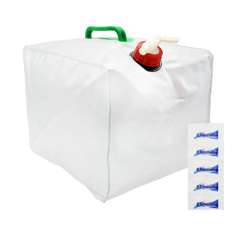 10L Foldable Water Storage Container With 10 x Aquatabs